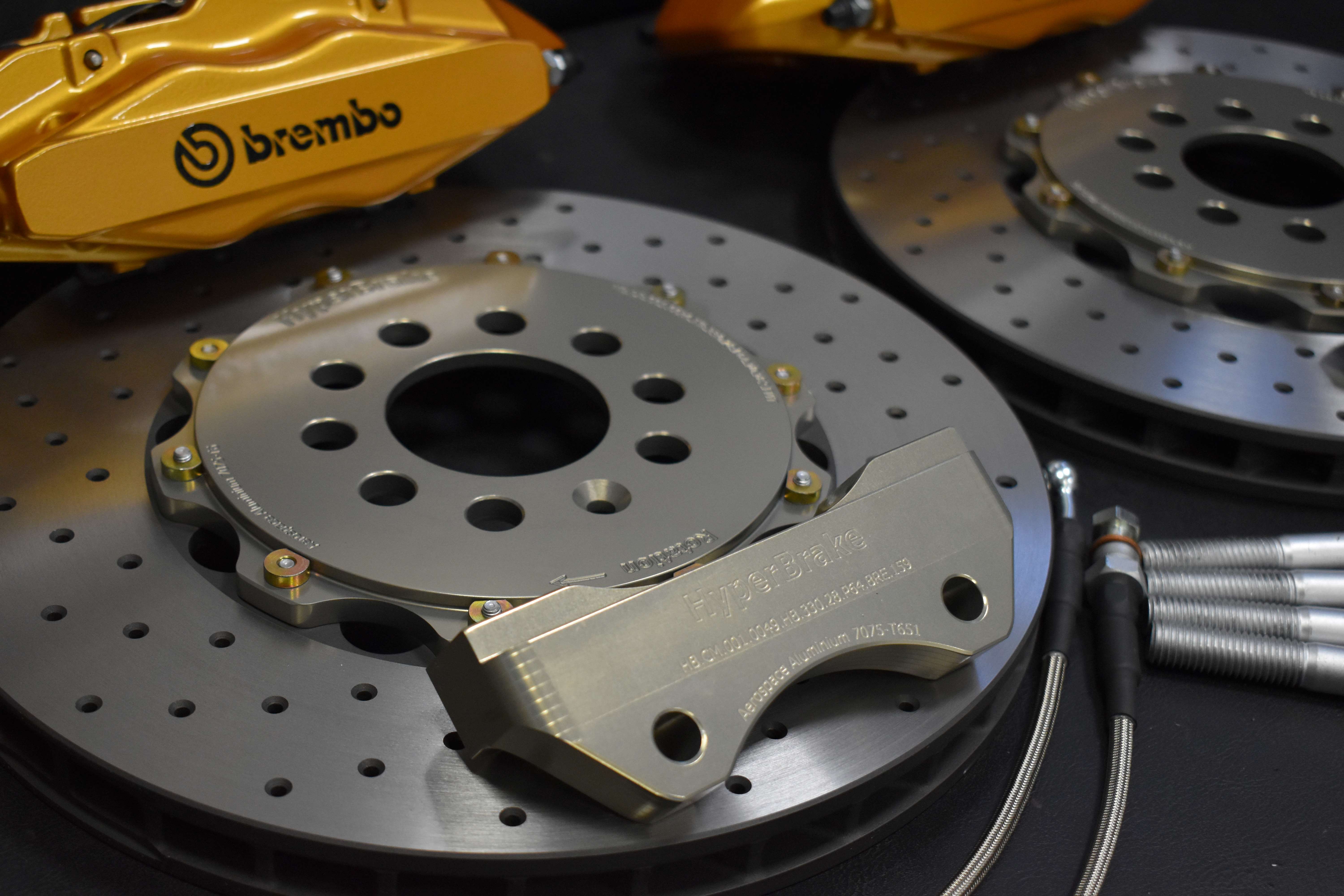 HyperBrake Motorsport Front 4pot Big Brake Kit without calipers for Audi TT QUATTRO MK1 (8N) for Brembo calipers from Alfa Romeo 159 TBi/Renault Megane RS and 2-Piece Full Floating Brake Rotors 330x28mm - Image 5